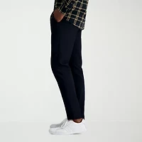 Haggar Life Khaki Mens Comfort Waistband Slim Fit Flat Front Pant