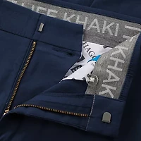 Haggar Life Khaki Mens Comfort Waistband Slim Fit Flat Front Pant