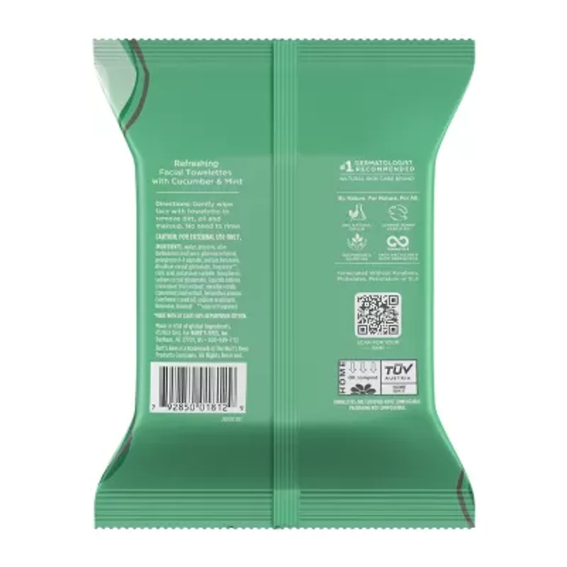 Burts Bees Cucumber Sage Facial Cleansing Towelettes