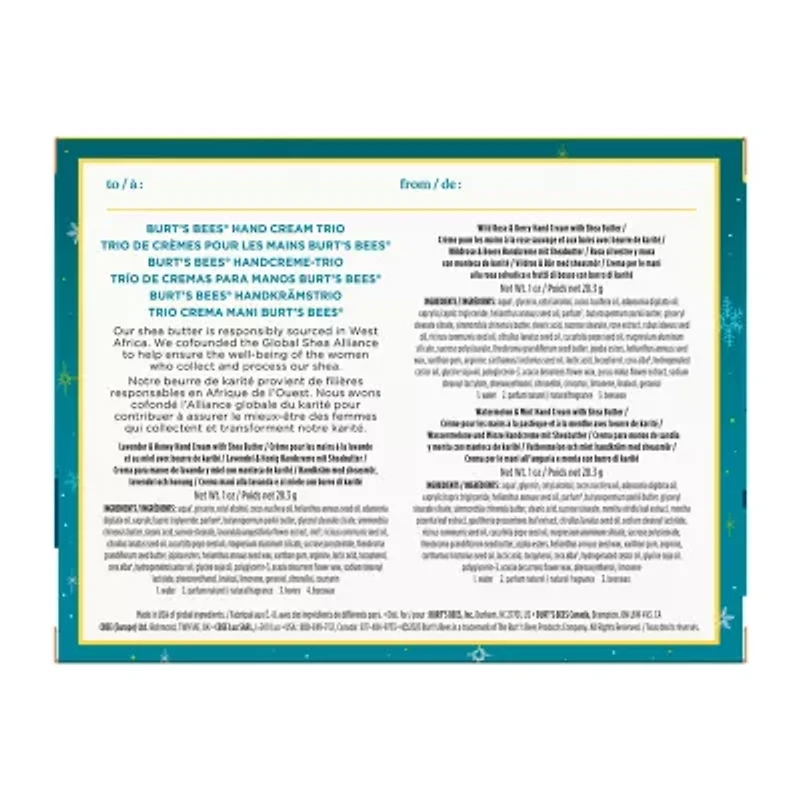 Burts Bees Hand Cream Trio Gift Set