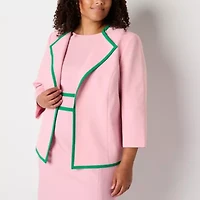 Black Label by Evan-Picone Womens Plus Classic Fit Suit Jacket