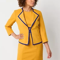 Black Label by Evan-Picone Womens Classic Fit Suit Jacket