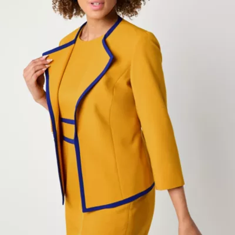 Black Label by Evan-Picone Womens Classic Fit Suit Jacket