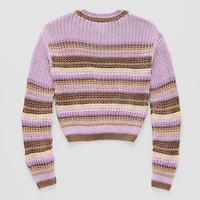 Thereabouts Little & Big Kid Girls Crew Neck Long Sleeve Pullover Sweater