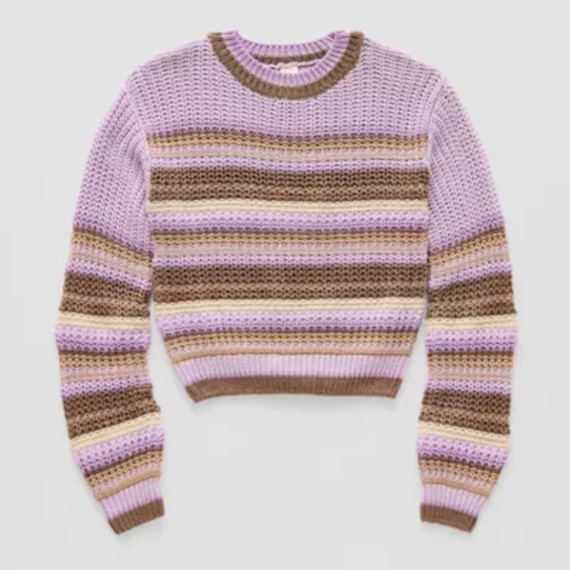Thereabouts Little & Big Kid Girls Crew Neck Long Sleeve Pullover Sweater