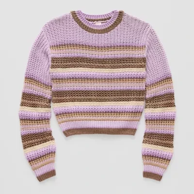 Thereabouts Little & Big Kid Girls Crew Neck Long Sleeve Pullover Sweater