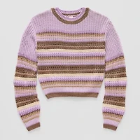 Thereabouts Little & Big Kid Girls Crew Neck Long Sleeve Pullover Sweater