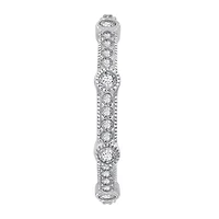 Cubic Zirconia Sterling Silver Round Band