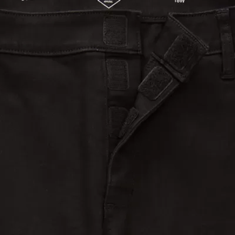 St. John's Bay Plus Secretly Slender Adaptive Womens Mid Rise Straight Leg Hidden Access Opening Jean