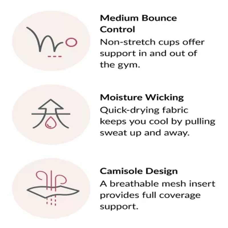 Glamorise No-Bounce Camisole Sports Wirefree Bra-1066