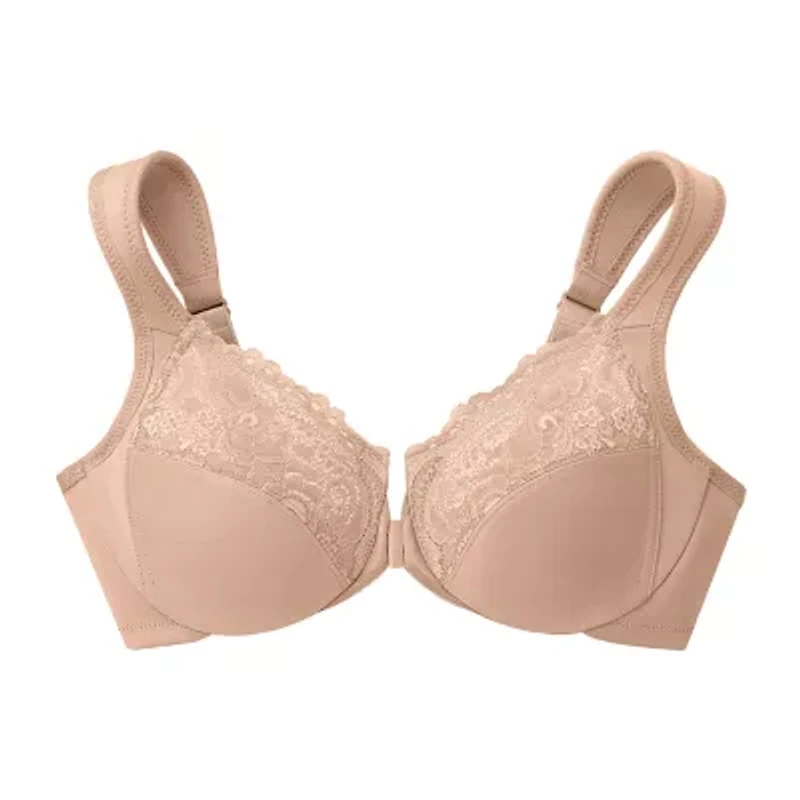 Glamorise Elegance Wonderwire® Front-Close Underwire Unlined Full Coverage Bra 1245