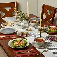 Tabletops Unlimited Bella Grey 12-pc. Stoneware Dinnerware Set