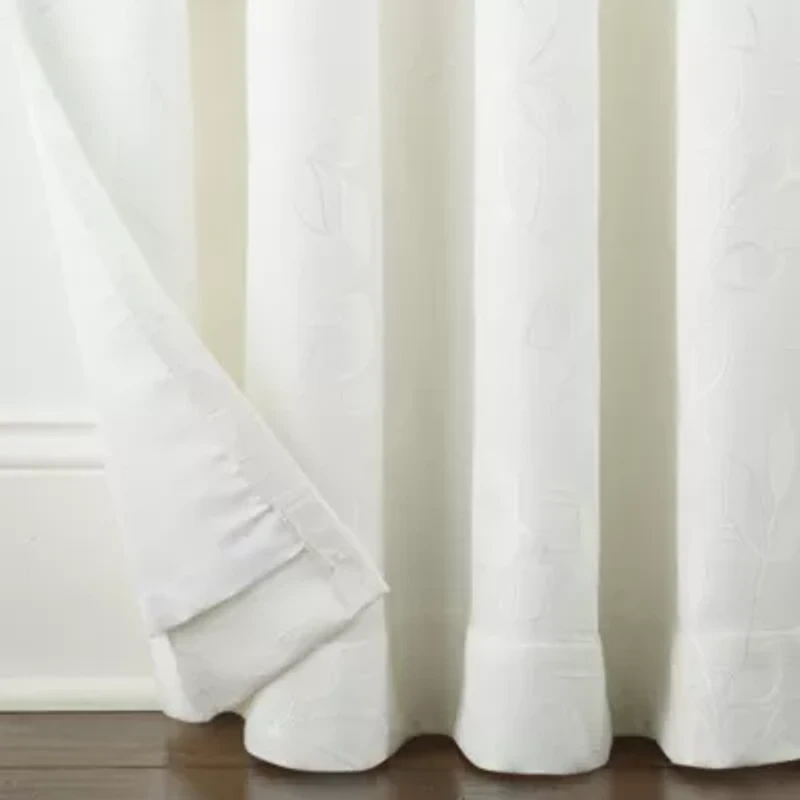 Linden Street Gwen Leaf Grommet Top Light-Filtering Single Curtain Panel