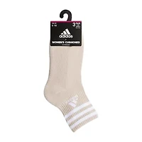 adidas Womens 3 Pair Quarter Ankle Socks