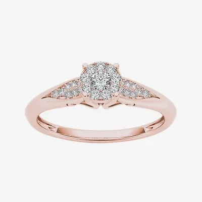 1/ CT.T.W. Natural Diamond 10K Rose Gold Engagement Ring