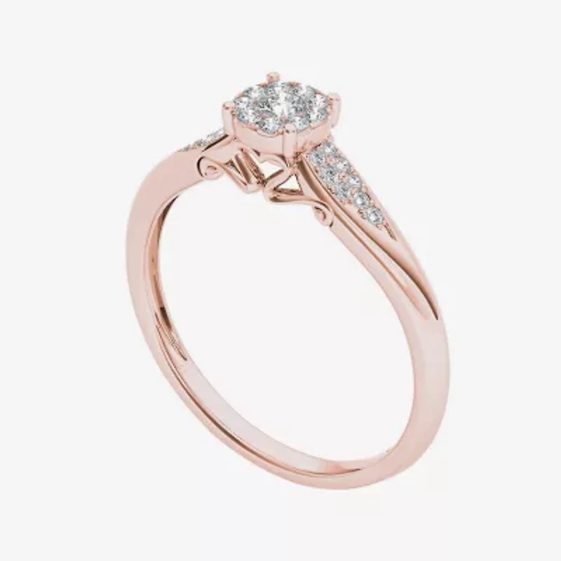 1/ CT.T.W. Natural Diamond 10K Rose Gold Engagement Ring