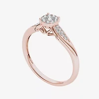 1/ CT.T.W. Natural Diamond 10K Rose Gold Engagement Ring