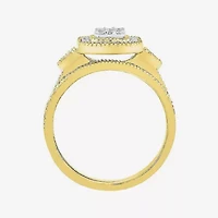 Womens / CT. T.W. Natural White Diamond 10K White Gold Cushion Bridal Set