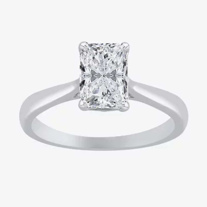 1 1/2 CT. Lab-Grown (G / VS2) Diamond 14K Gold Radiant-Cut Solitaire Engagement Ring