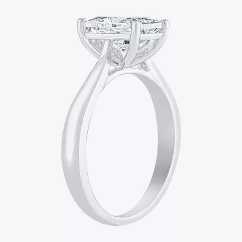 (G / VS2) Womens 2 CT. Lab-Grown White Diamond 14K Gold Radiant-cut Solitaire Engagement Ring