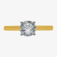 H-I / I1) Womens / CT. Lab Grown White Diamond 10K Gold Round Solitaire Engagement Ring