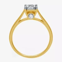 H-I / I1) Womens / CT. Lab Grown White Diamond 10K Gold Round Solitaire Engagement Ring