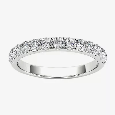 Womens 2MM 1/2 CT. T.W. Natural White Diamond 14K Gold Wedding Band