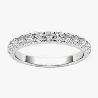 Womens 2MM 1/ CT. T.W. Natural White Diamond 14K Gold Wedding Band