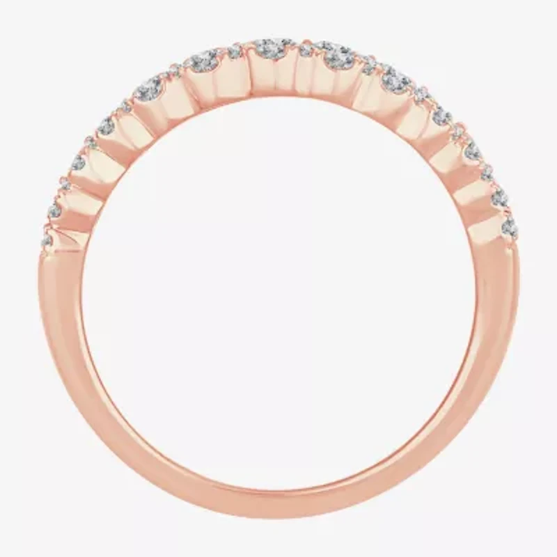 Womens 1 1/ CT. T.W. Natural White Diamond 10K Rose Gold Anniversary Band