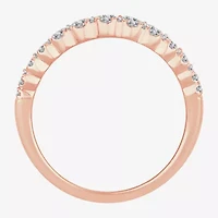 Womens 1 1/ CT. T.W. Natural White Diamond 10K Rose Gold Anniversary Band