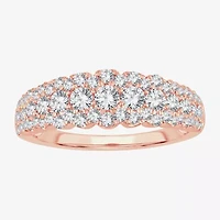 Womens 1 1/ CT. T.W. Natural White Diamond 10K Rose Gold Anniversary Band