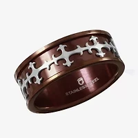 Mens 8MM Stainless Steel Wedding Band
