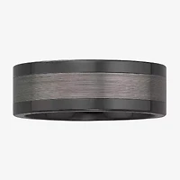 Mens 8mm Stainless Steel Wedding Band