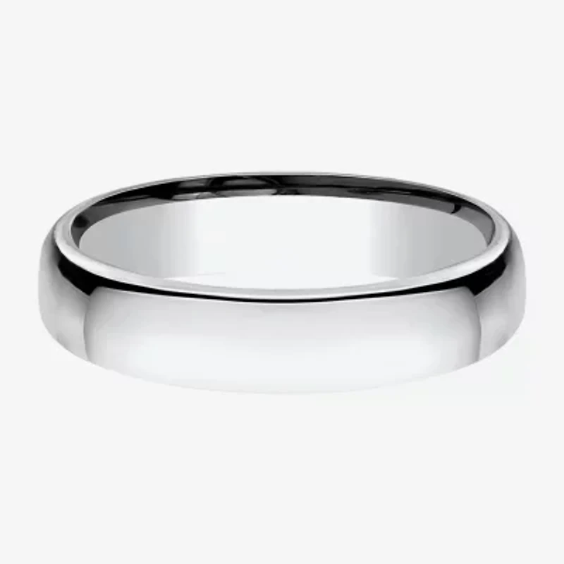 Unisex Adult 4.5MM 10K White Gold Wedding Band