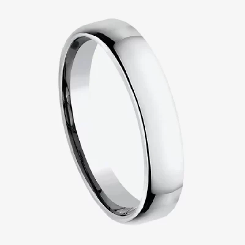 Unisex Adult 4.5MM 10K White Gold Wedding Band