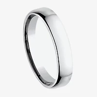 Unisex Adult 4.5MM 10K White Gold Wedding Band