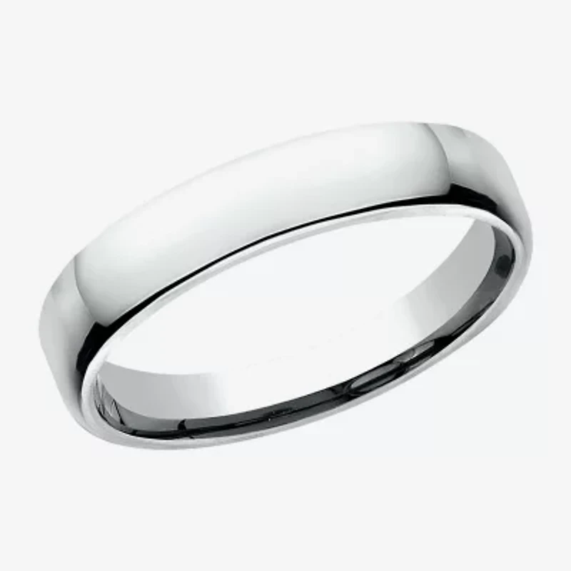 Unisex Adult 4.5MM 10K White Gold Wedding Band