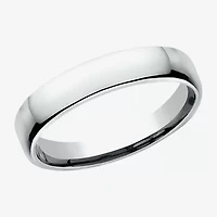 Unisex Adult 4.5MM 10K White Gold Wedding Band