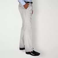 Steve Harvey Mens Windowpane Classic Fit Pleated Front Suit Pant