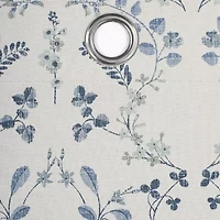 Fieldcrest Heritage Davina Vine Floral Grommet Top Energy Saving 100% Blackout Single Curtain Panel