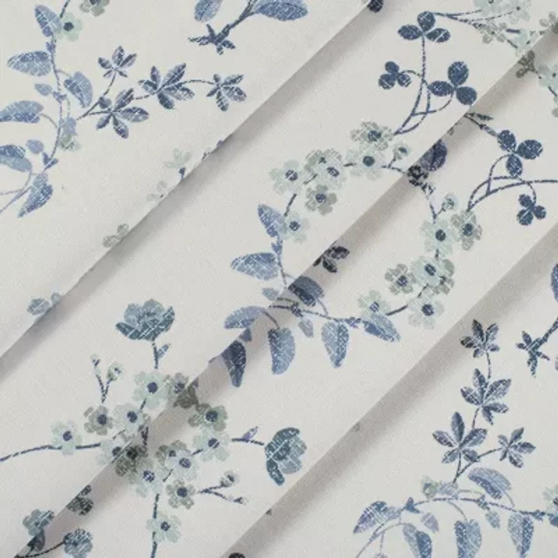 Fieldcrest Heritage Davina Vine Floral Grommet Top Energy Saving 100% Blackout Single Curtain Panel