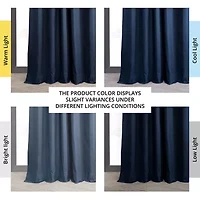 Exclusive Fabrics & Furnishing Solid 100% Cotton Rod Pocket Back Tab Energy Saving Blackout Single Curtain Panel