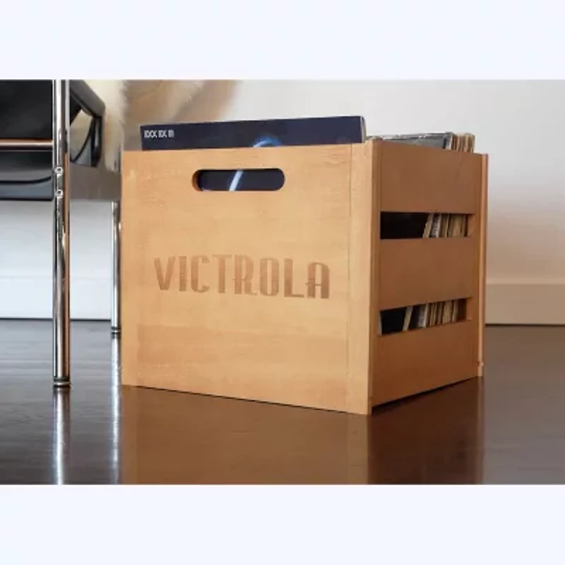 Victrola VA-20 Wooden Record and Vinyl Crate