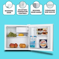 White Flat Back Countertop Fridge/Freezer And A 1000W Convection Oven