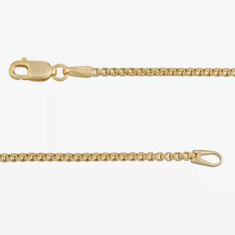 Made in Italy Womens 14K Gold 18 Inch Box Chain Necklace