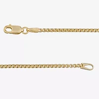 Made in Italy Womens 14K Gold 18 Inch Box Chain Necklace