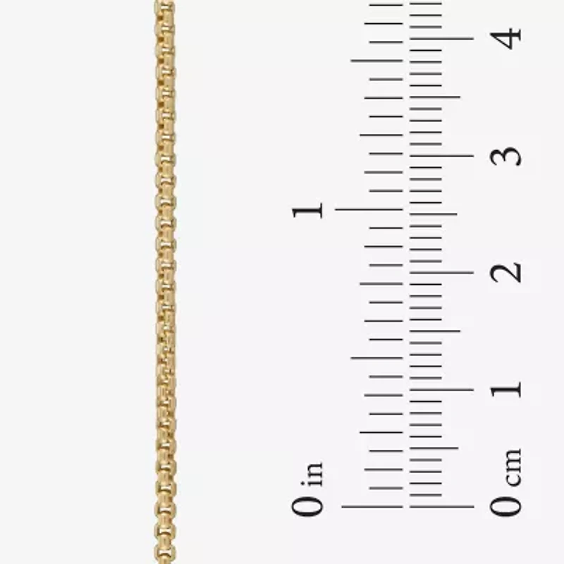 Made in Italy Womens 14K Gold 18 Inch Box Chain Necklace