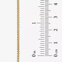Made in Italy Womens 14K Gold 18 Inch Box Chain Necklace