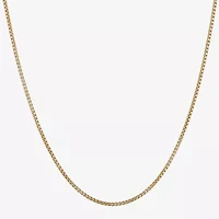 Made in Italy Womens 14K Gold 18 Inch Box Chain Necklace
