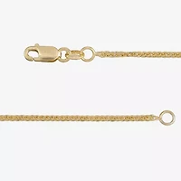 Made in Italy Womens 14K Gold 18 Inch Wheat Chain Necklace